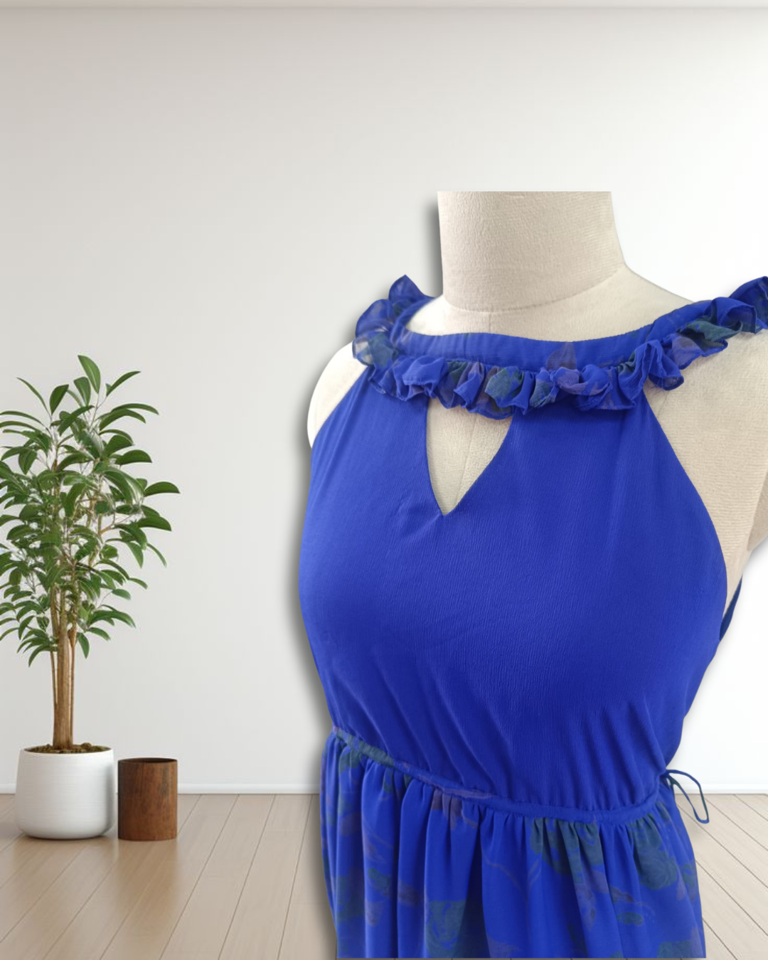 Royal Blue Georgette Dress