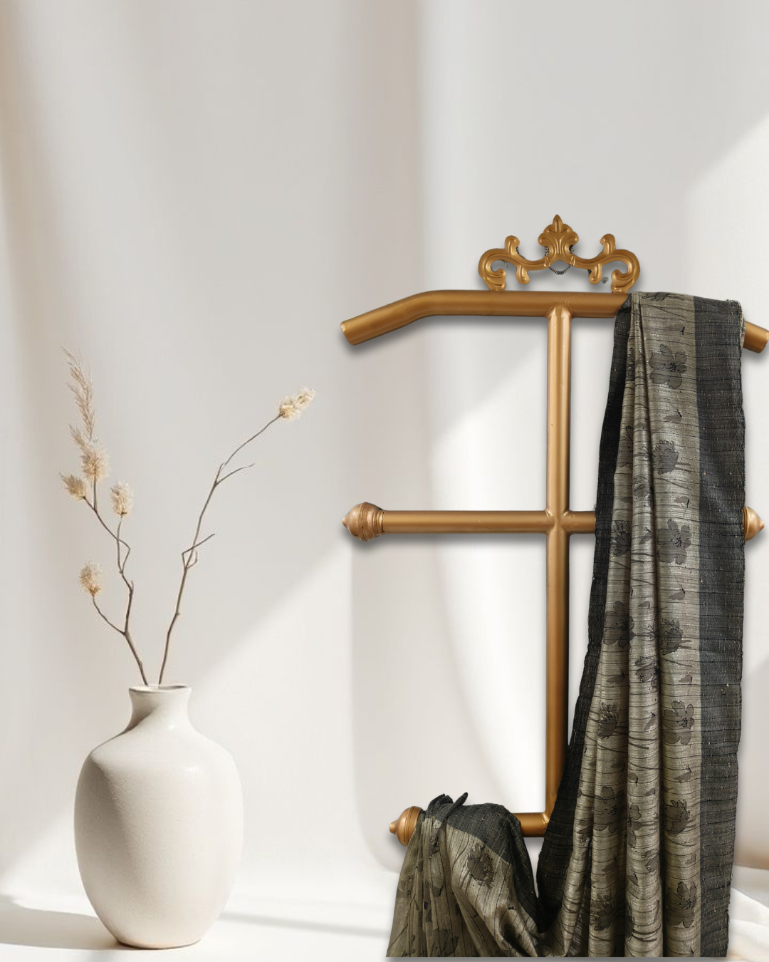 Black& beige Pure Matka Silk Saree