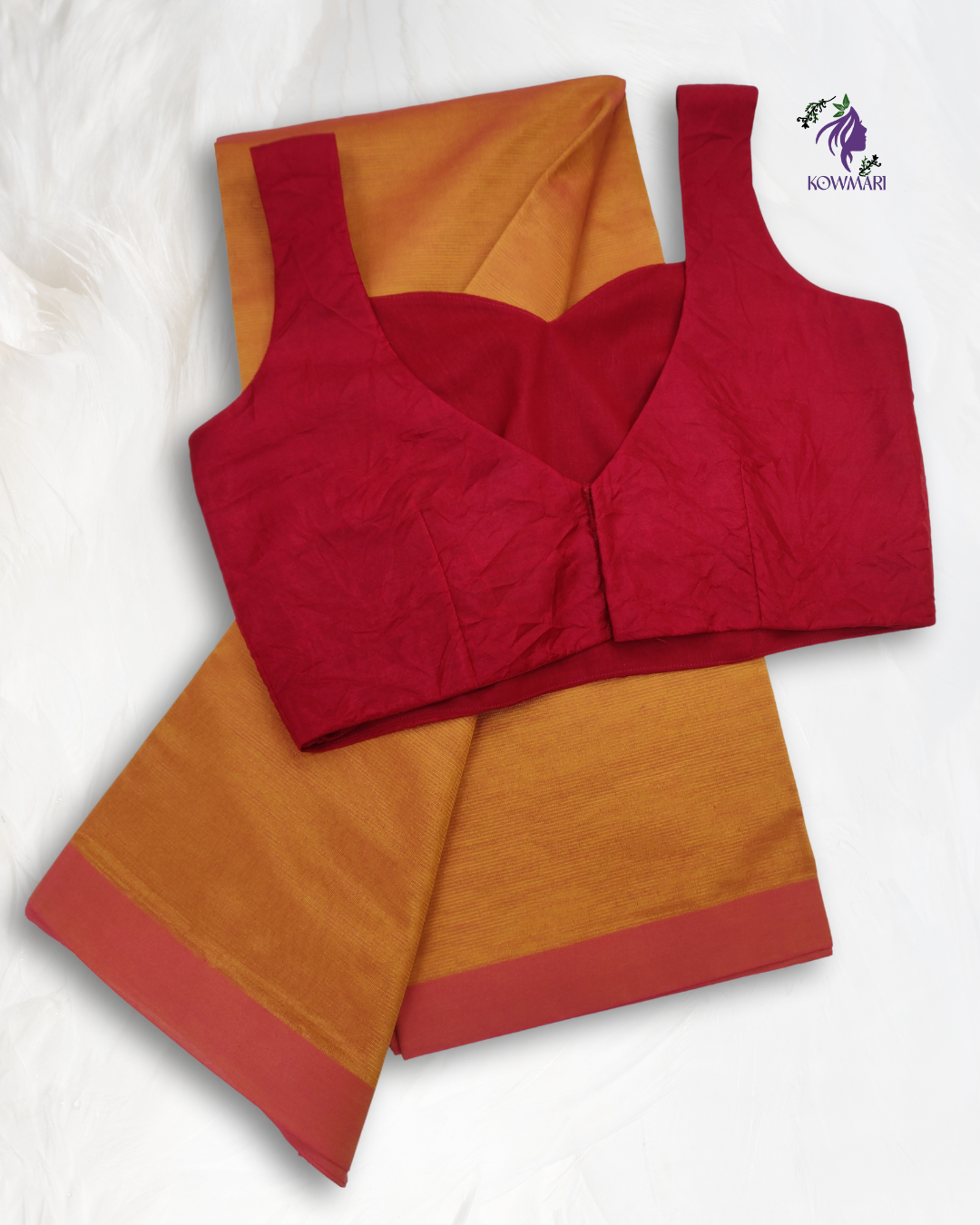 Mangalgiri Pattu saree with  striking red blouse