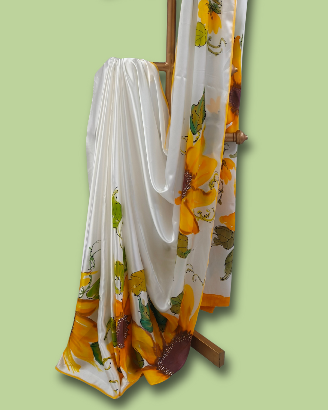 Sunflower pure  Crepe Saree
