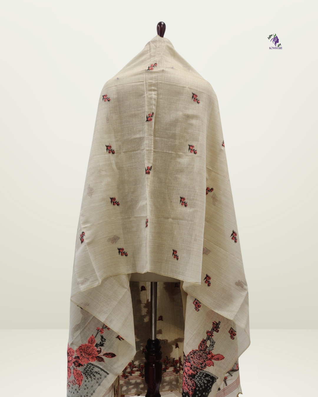 Floral Elegance Chanderi Dress Material
