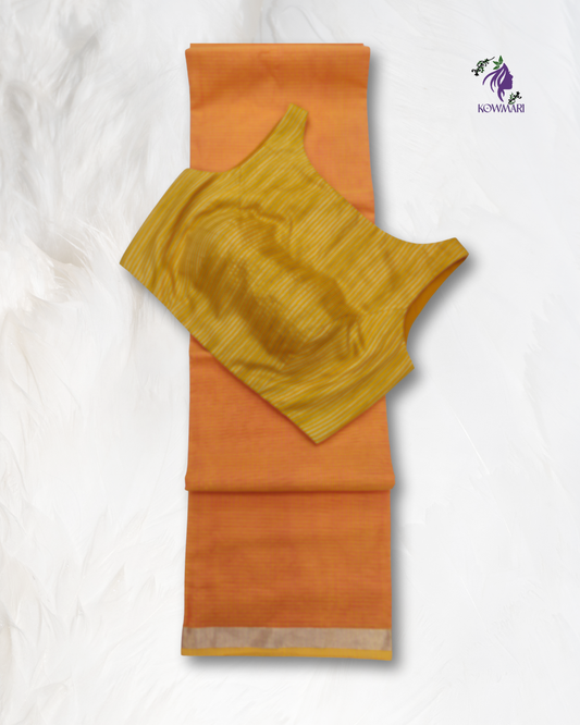 Kota Saree with Line Pattern Blouse