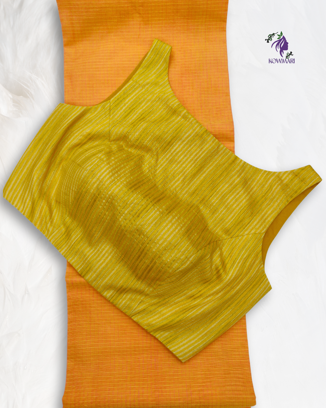 Kota Saree with Line Pattern Blouse