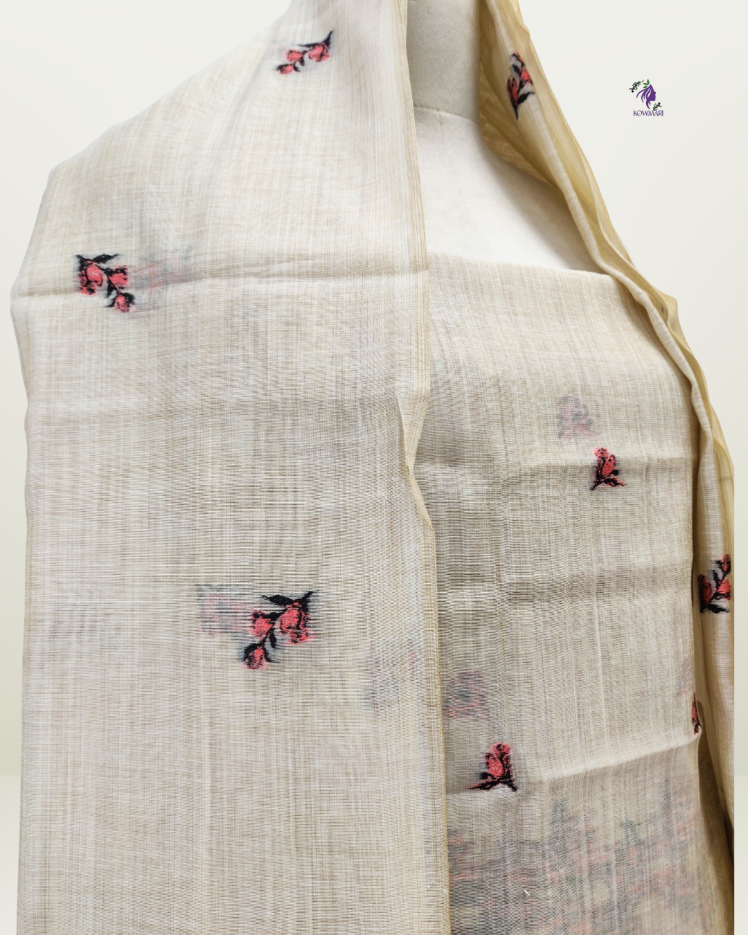 Floral Elegance Chanderi Dress Material