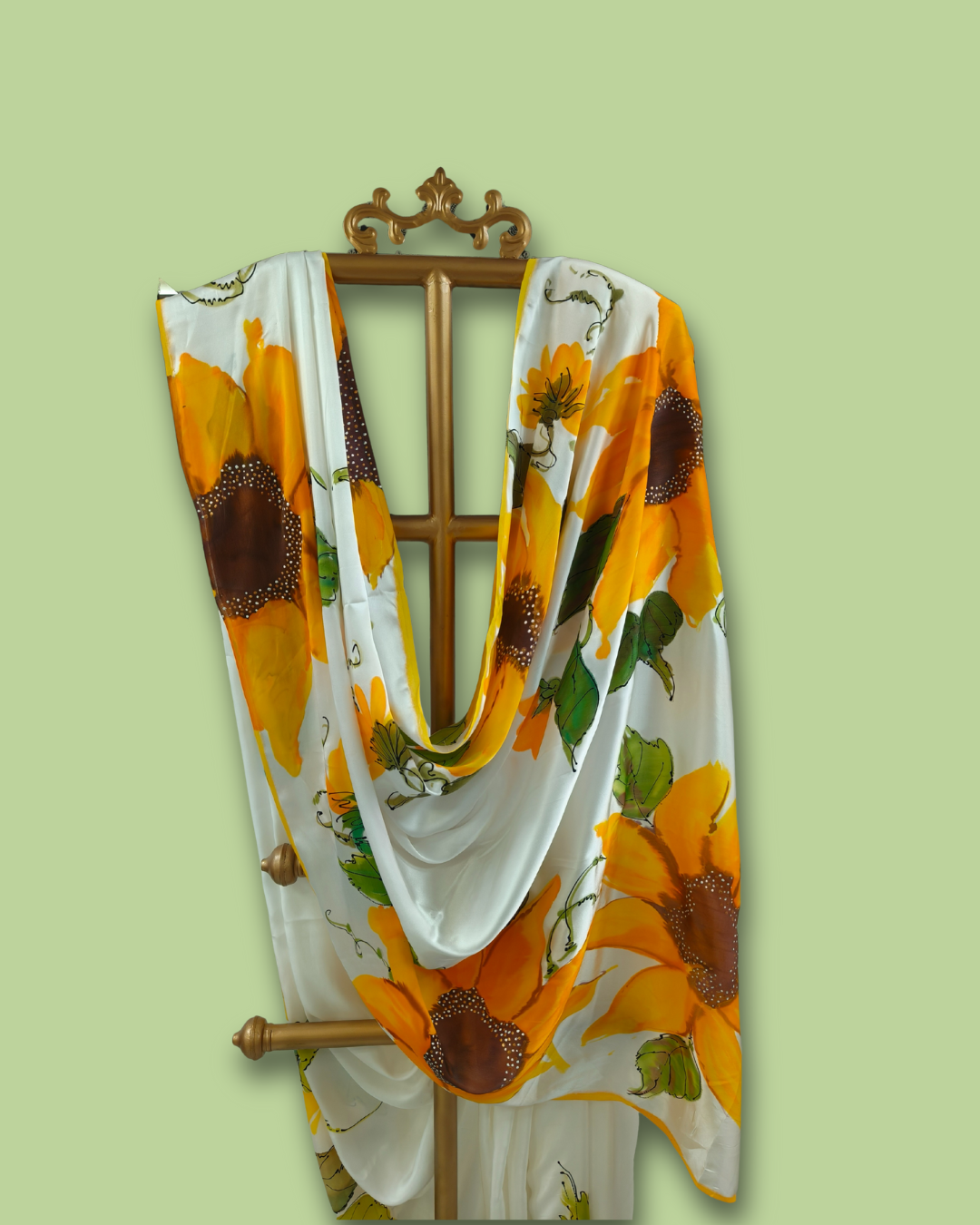 Sunflower pure  Crepe Saree