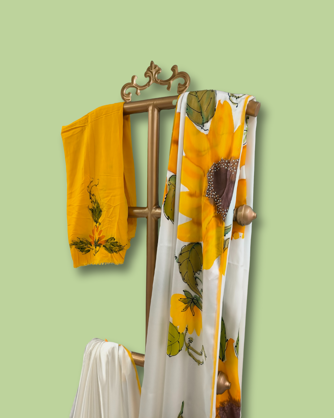 Sunflower pure  Crepe Saree