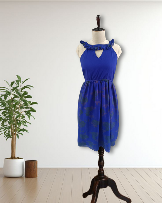 Royal Blue Georgette Dress