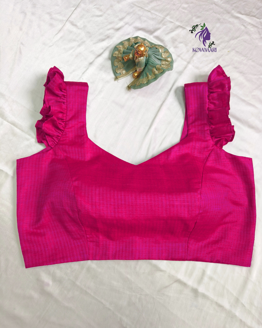 Pink silk ready-made blouse