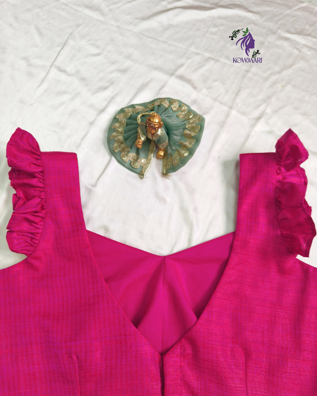 Pink silk ready-made blouse