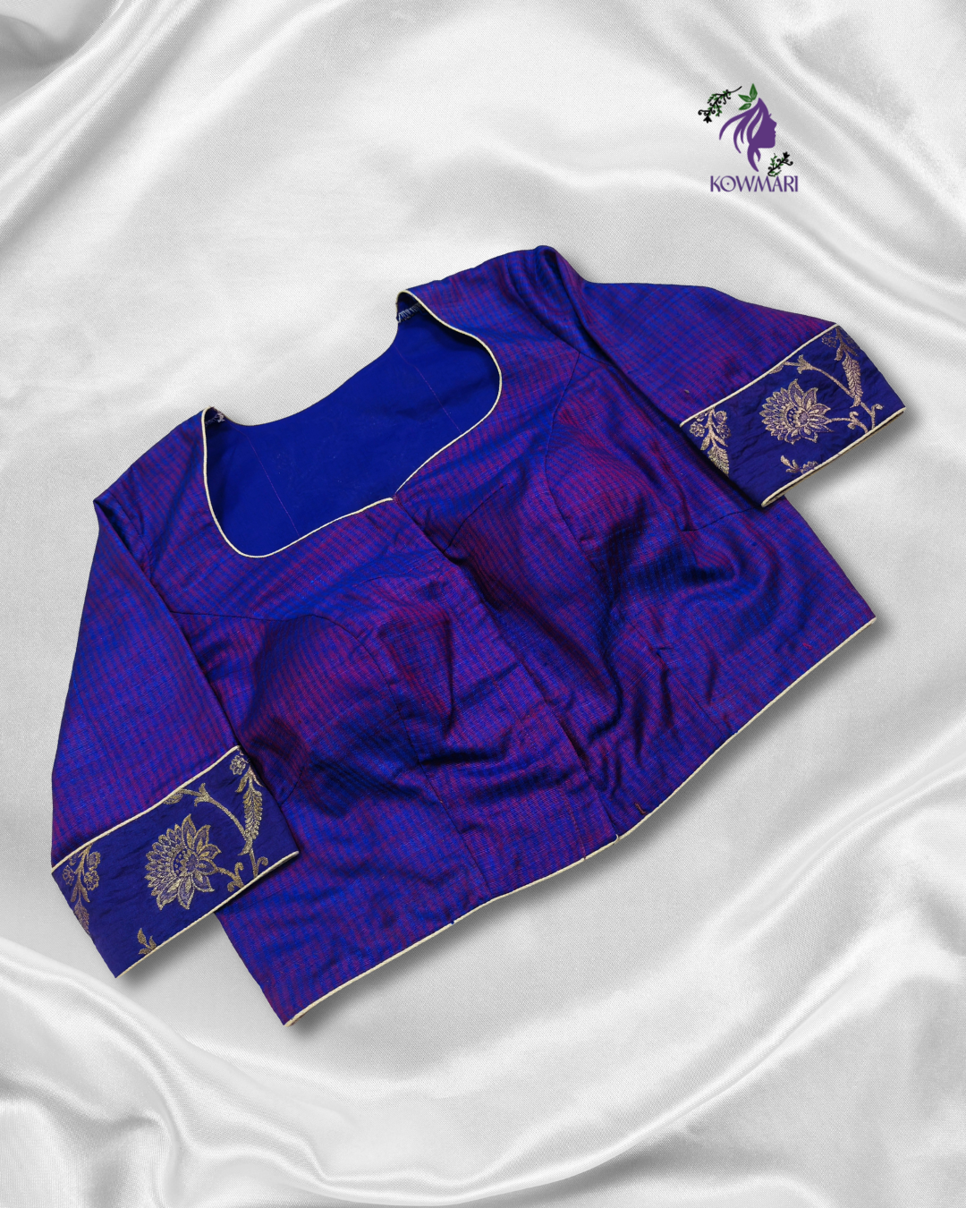 Banaras Applique Work on Tussar Silk Blouse