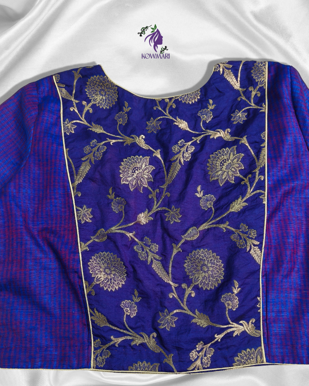 Banaras Applique Work on Tussar Silk Blouse