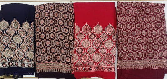 Handcrafted Ajrakh sarees