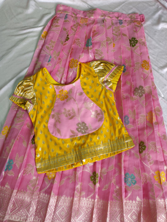 Banaras Fabric Lehanga with Blouse – Age 6 Years