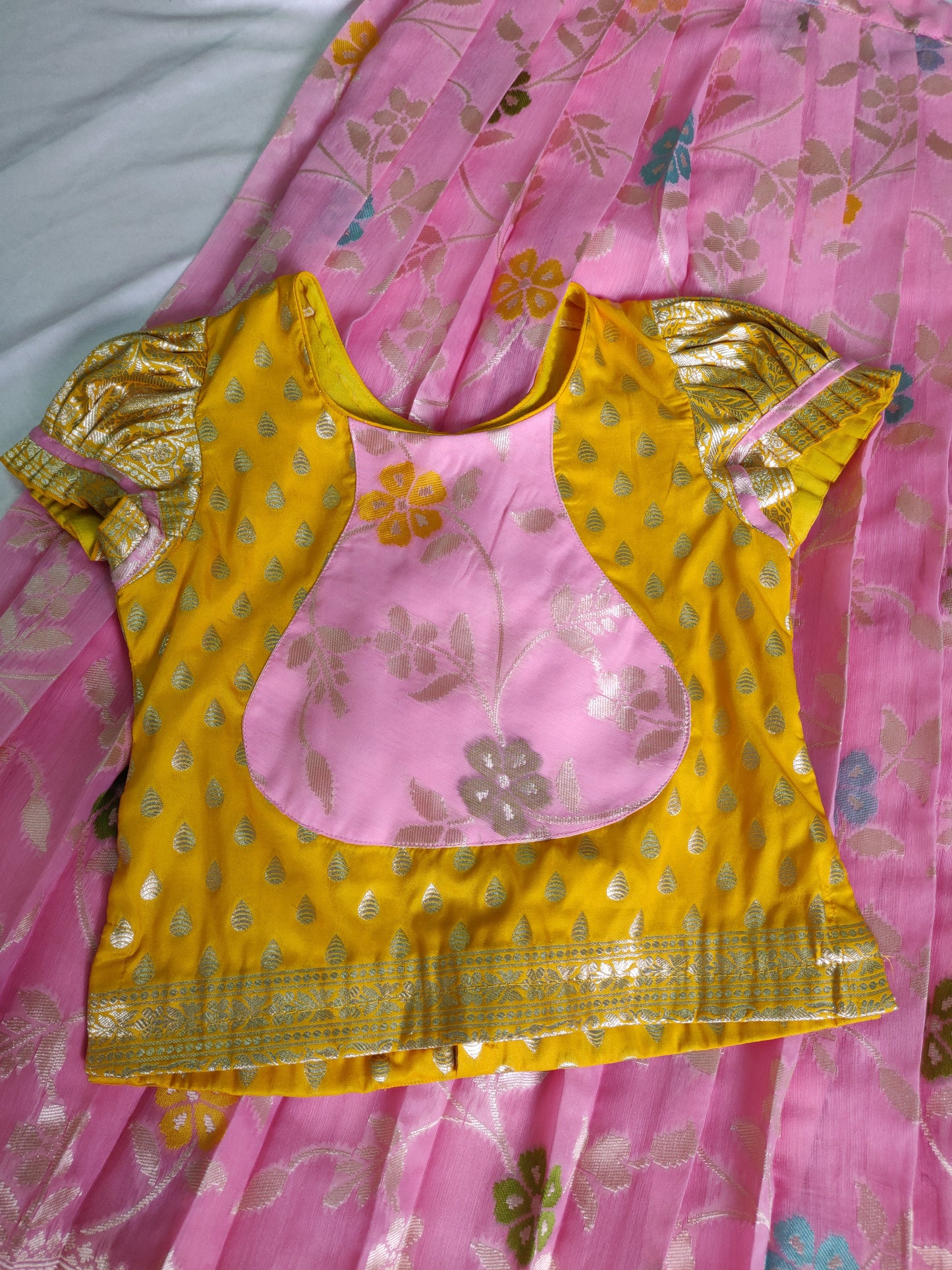 Banaras Fabric Lehanga with Blouse – Age 6 Years