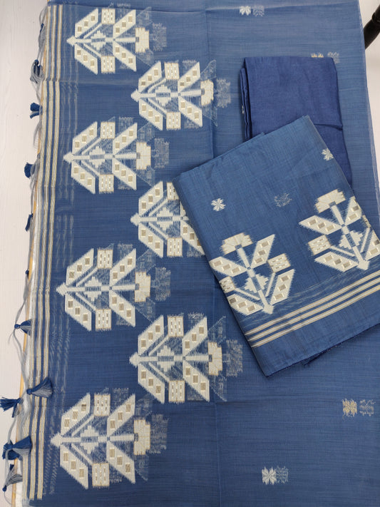 Indigo Suit Dress Material