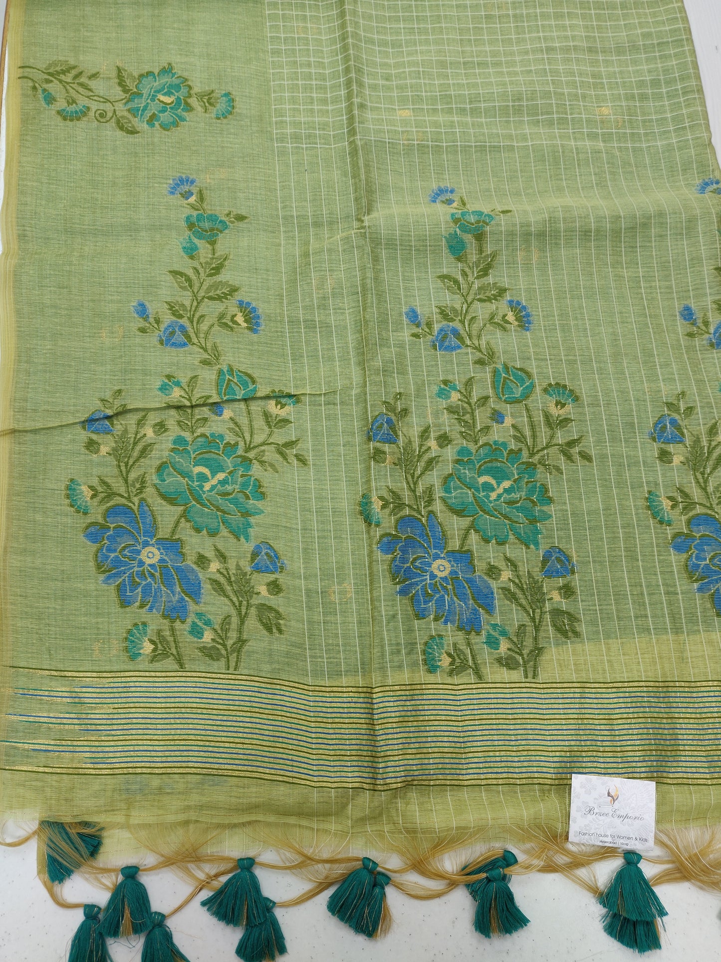 Gulmohar Checks Sarees