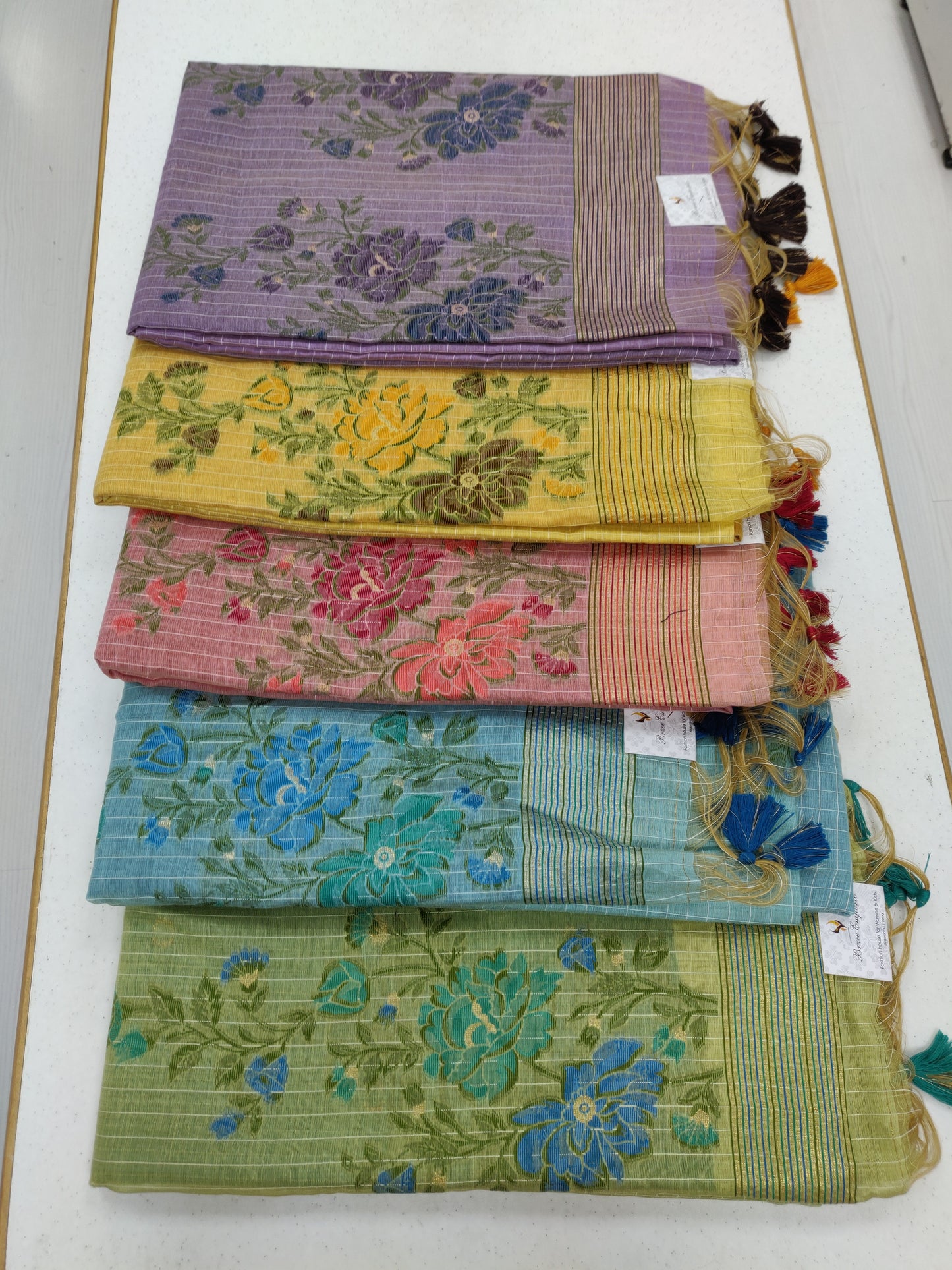 Gulmohar Checks Sarees