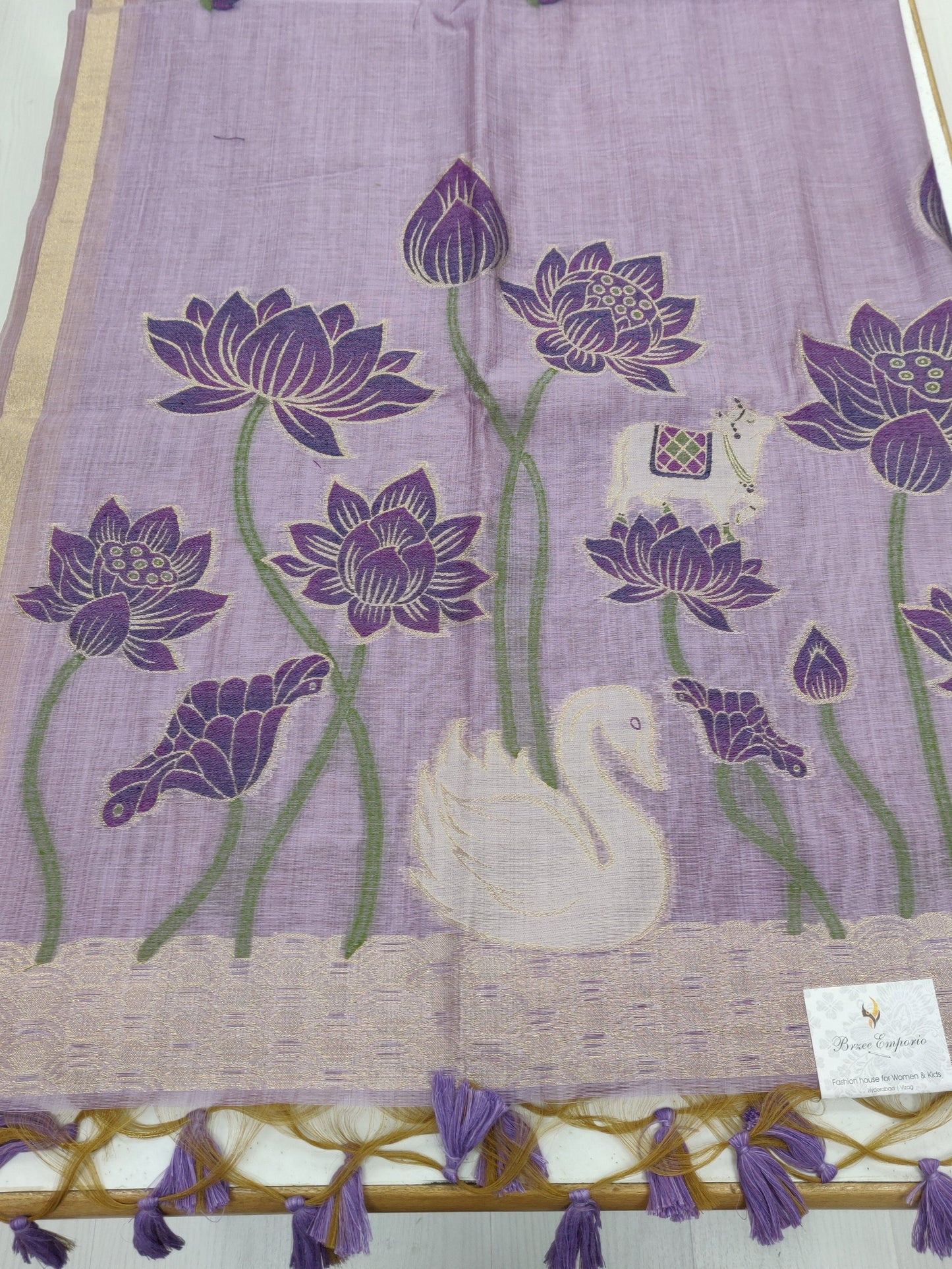 Arohi Lotus Swan Sarees