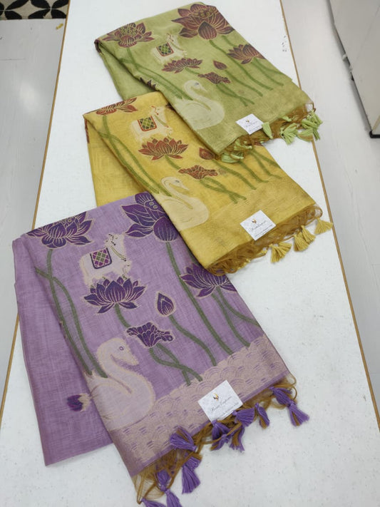 Arohi Lotus Swan Sarees